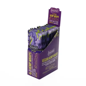 Beamer Flavored Vegan Hemp Wraps GrapeJuice Display Box