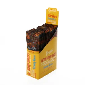 Beamer Flavored Vegan Hemp Wraps Honey Buzz Display Box