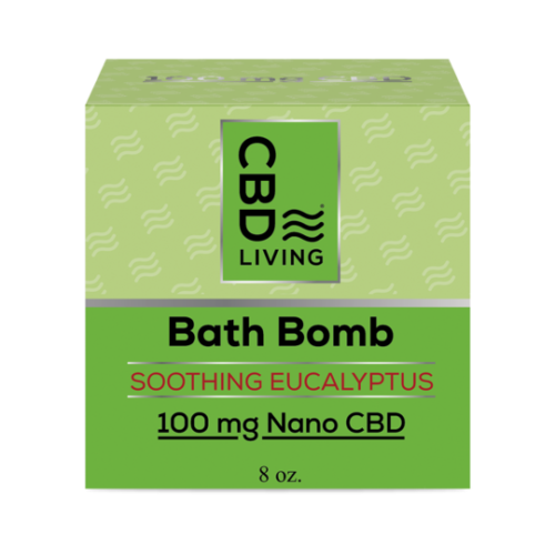 CBD Living 100MG Bath Bomb - Eucalyptus