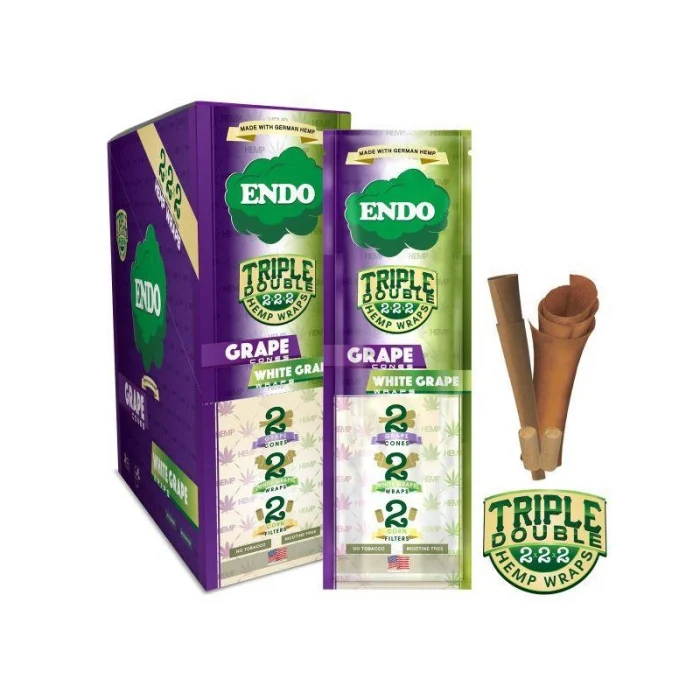 endo triple double hemp wraps 2 cones 2 wraps