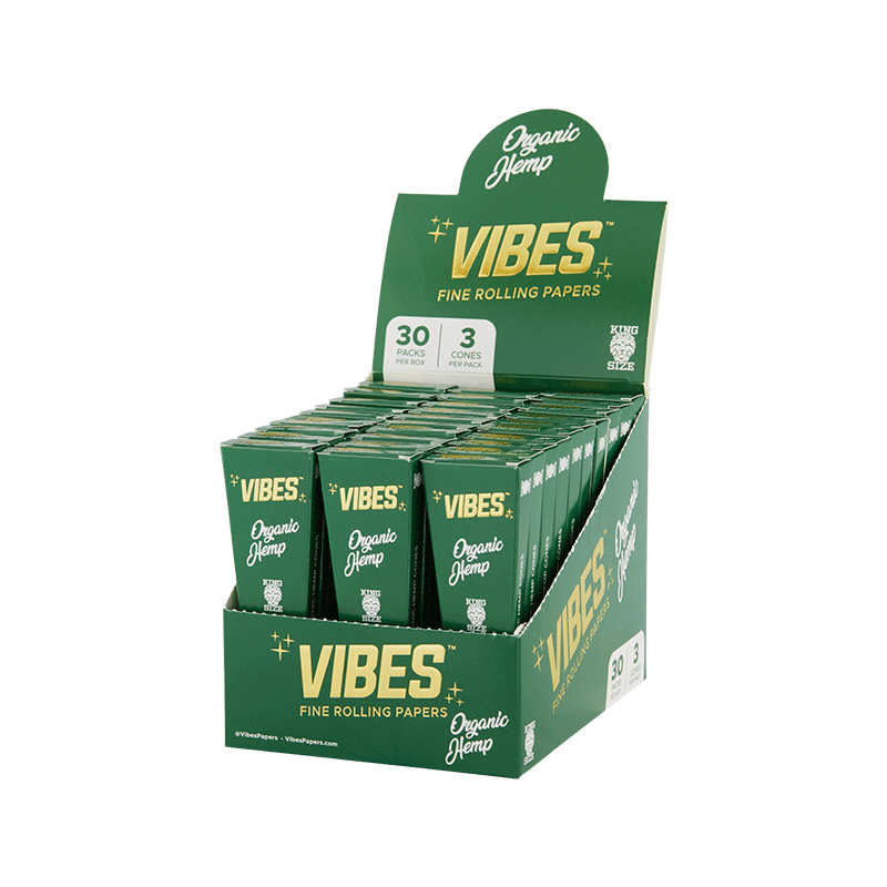 Vibes Organic Hemp King Size Cones