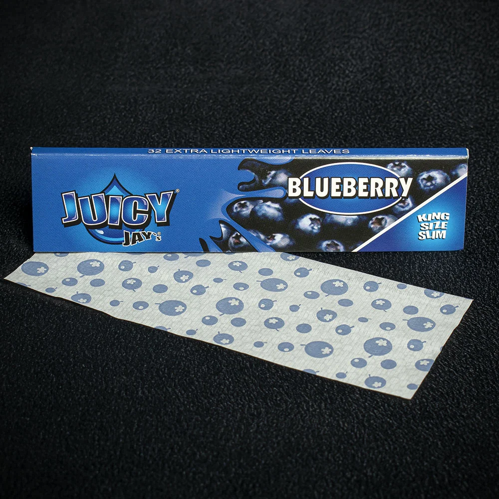 juicy jays king size slim rolling papers blueberry a