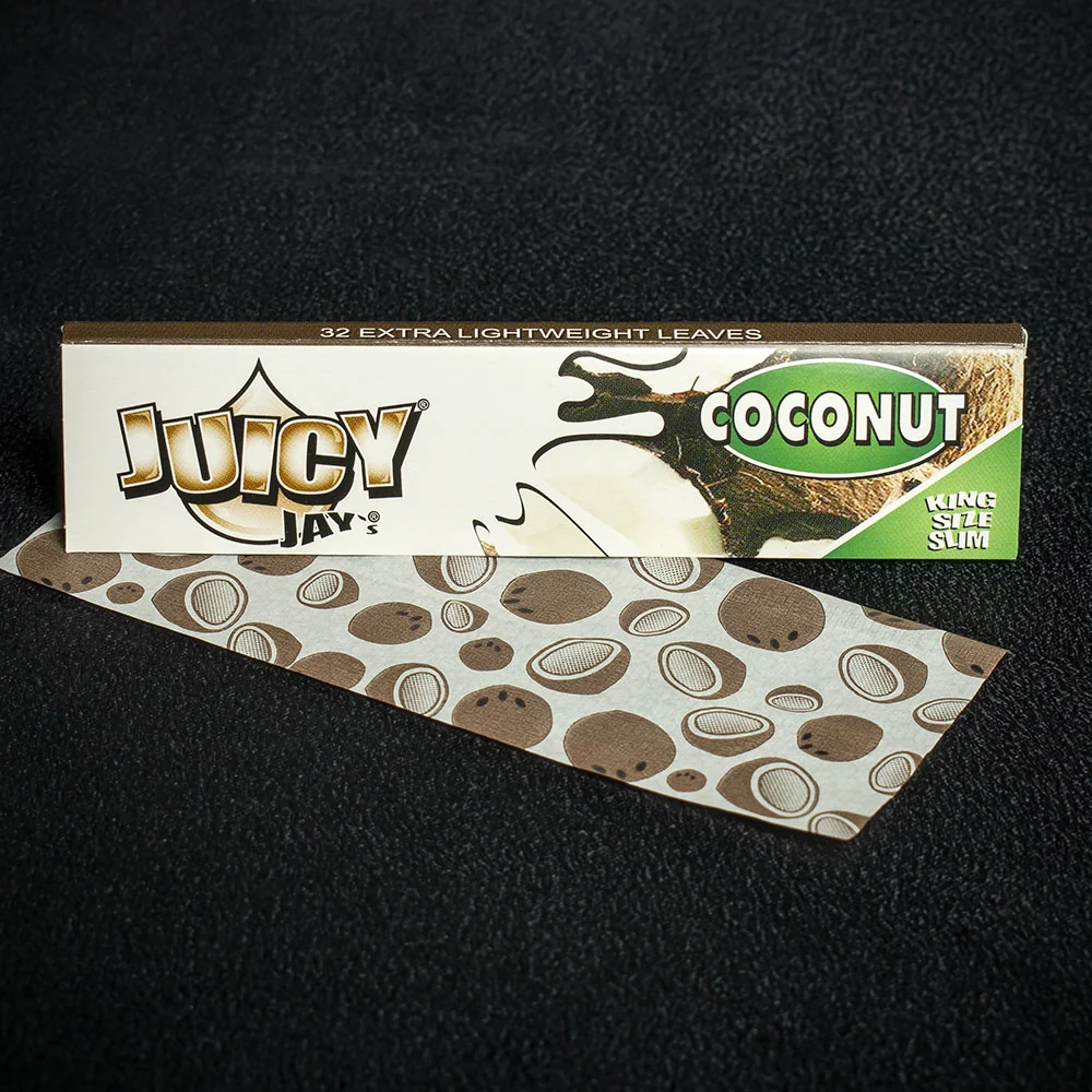 juicy jays king size slim rolling papers coconut a