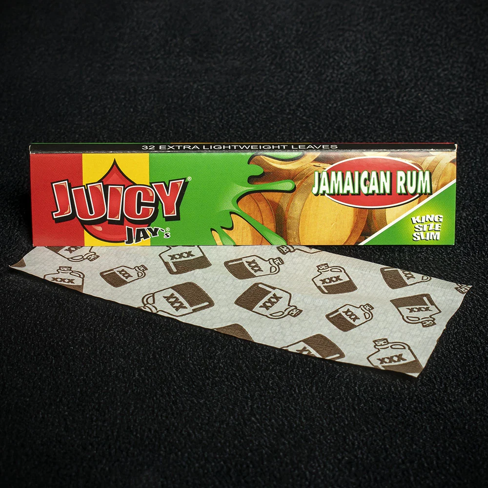 juicy jays king size slim rolling papers jamaican rum a