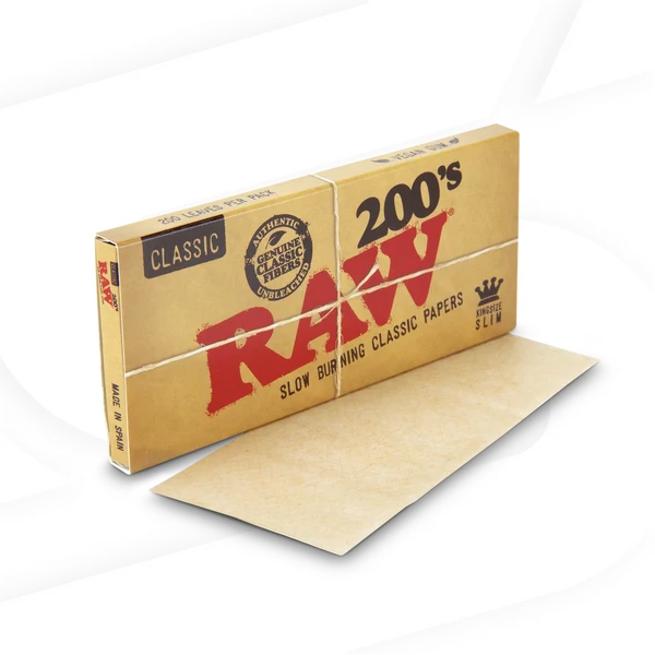 raw classic creaseless king size slim rolling papers 200 rolling papers raw rolling papers raw cones 35637805252746 600x
