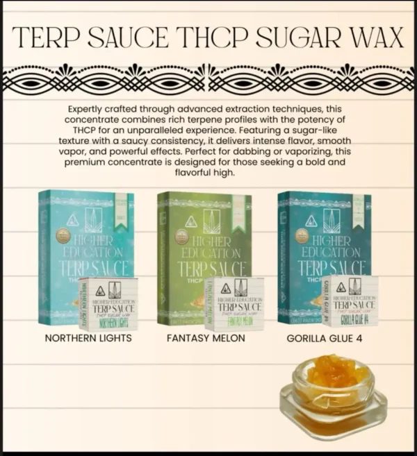 Higher Education 2G Terp Sauce THC-P Sugar Wax Dabs