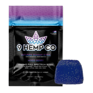 9 Hemp Co Infused Gummies Bites Mixed Berry
