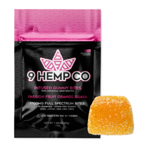 9 Hemp Co Infused Gummies Bites Passion Fruit Orange Guava