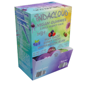 Indacloud Blue Razz,Berry High,Watermelon Rush Delta 8 Vegan Gummies
