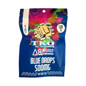 TKO Delta 8 Infused Gummies Blue Drops 500 Mg
