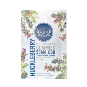 WLYD CBD Broad Spectrum CBD Gummies: Huckleberry 50 Mg