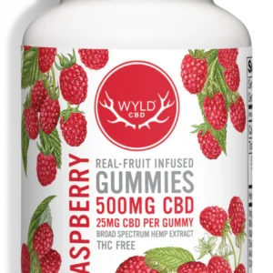 WYLD CBD Broad Spectrum CBD Gummies: Raspberry 500mg
