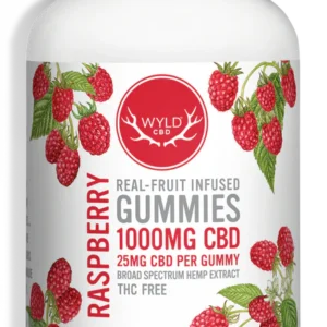 WYLD CBD Broad Spectrum CBD Gummies: Raspberry 1000mg