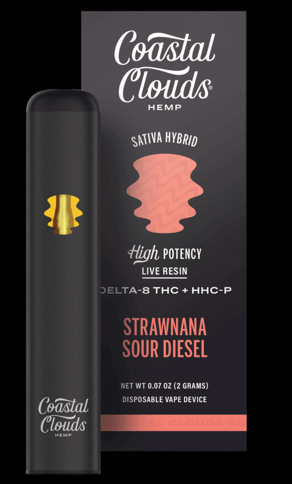 Coastal Clouds | Delta-8 THC + HHC-P 2g disposables - Strawnana Sour Diesel