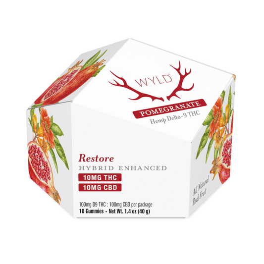 Wyld CBD | D9 Hemp THC Gummies + CBG, CBN, CBD - Pomigranate