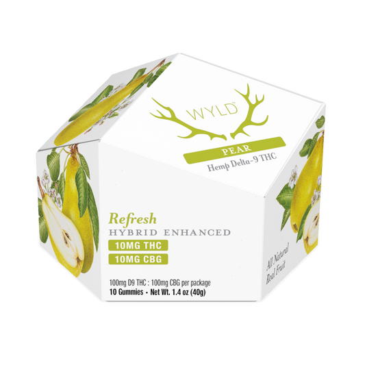 Wyld CBD | D9 Hemp THC Gummies + CBG, CBN, CBD - Pear