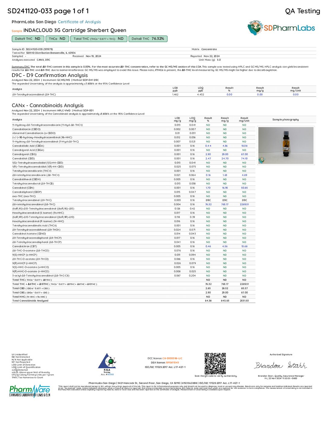 INDACLOUD D8 3 G CARTRIDGE - SHERBERT QUEEN - Image 2