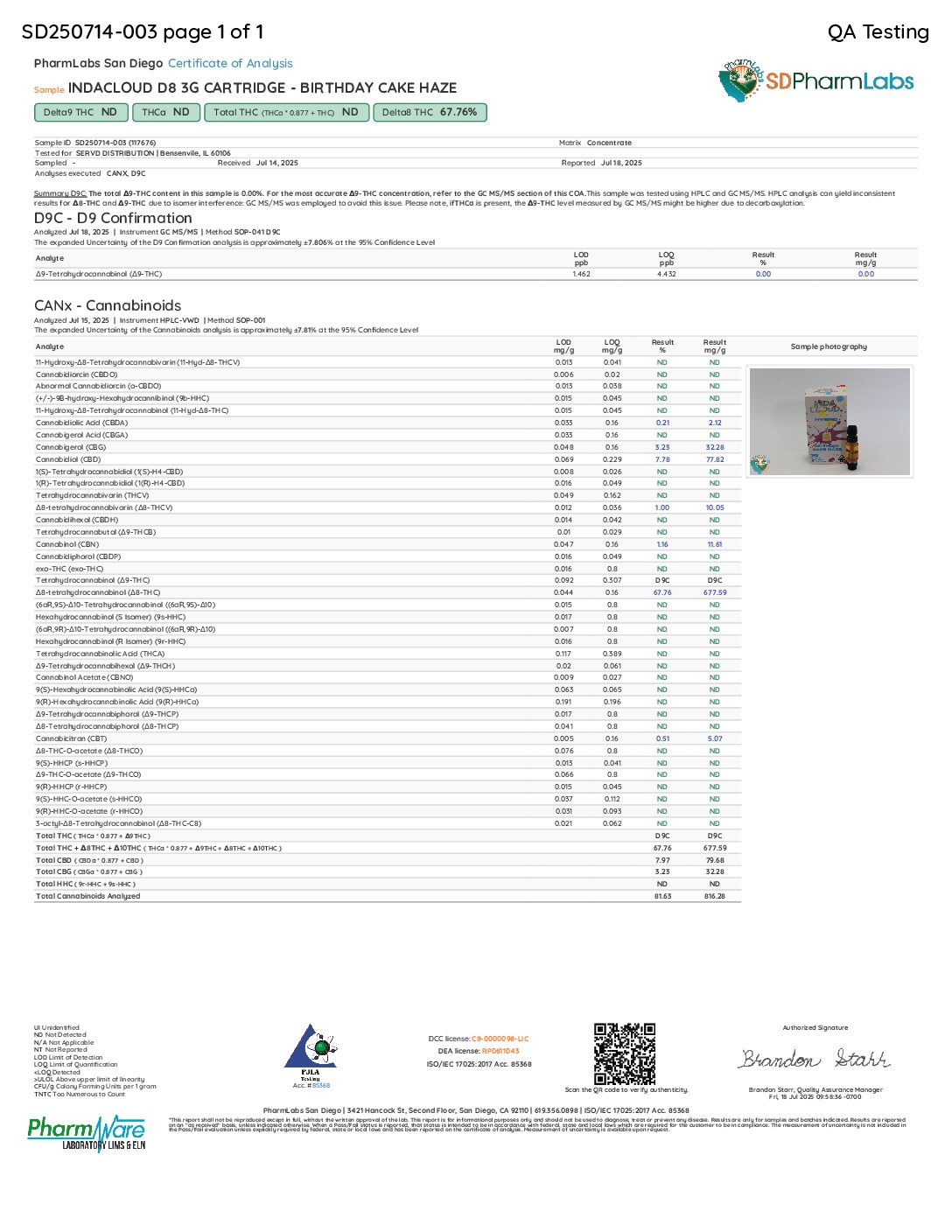 INDACLOUD D8 3 G CARTRIDGE - BIRTHDAY CAKE - Image 2