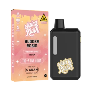 JUICY KUSH BUDDER ROSIN THC-P LIVE ROSIN 5G : WEDDING CAKE