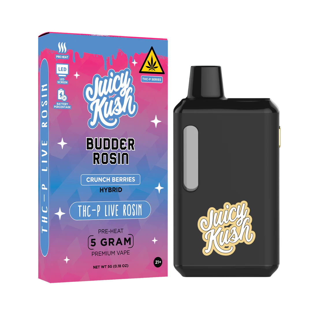 JUICY KUSH BUDDER ROSIN THC-P LIVE ROSIN 5 G: CRUNCH BERRIES