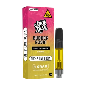 JUICY KUSH BUDDER ROSIN THC-P LIVE ROSIN 1 G CART: FRUITY PEBBLEZ