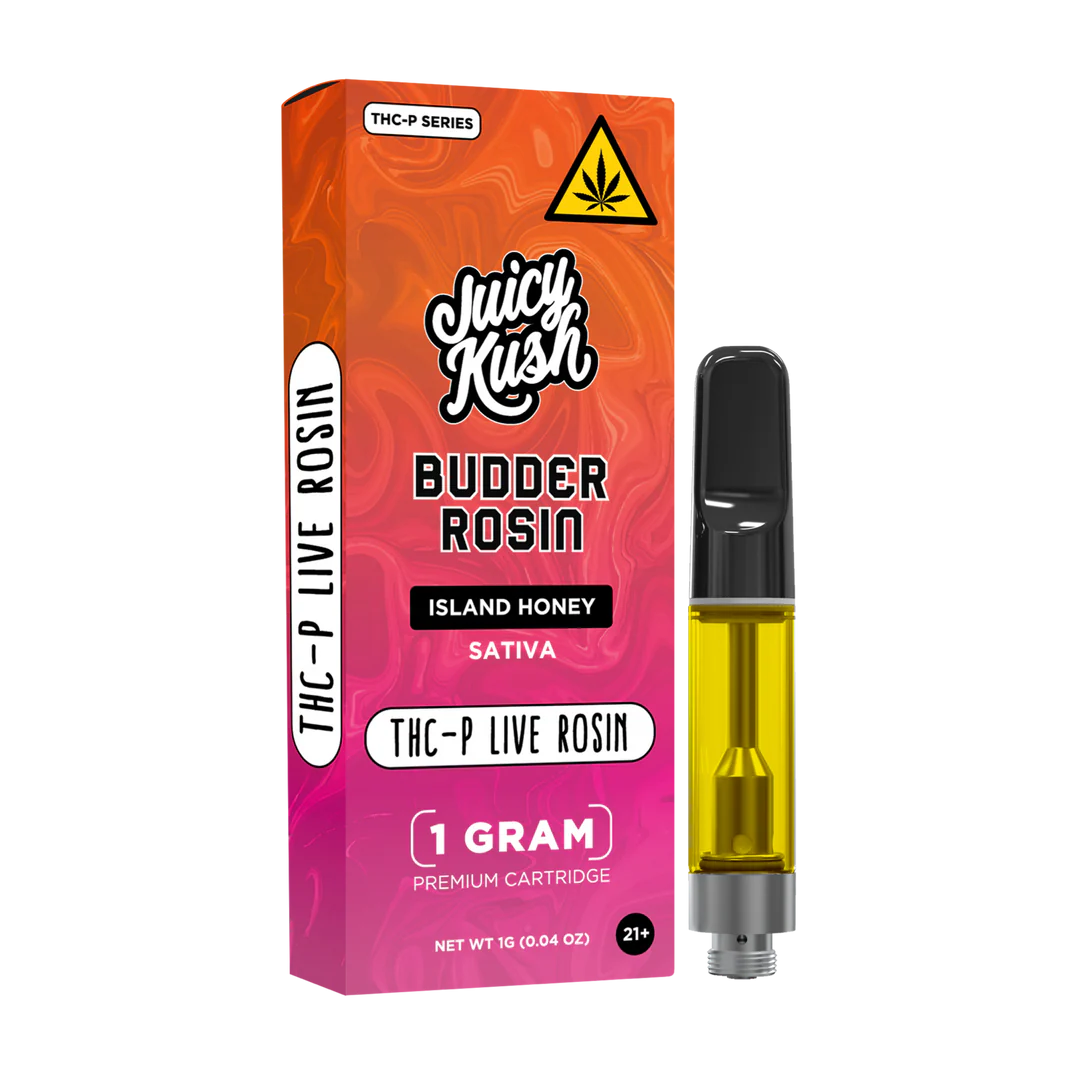 JUICY KUSH BUDDER ROSIN THC-P LIVE ROSIN 1 G CART : ISLAND HONEY