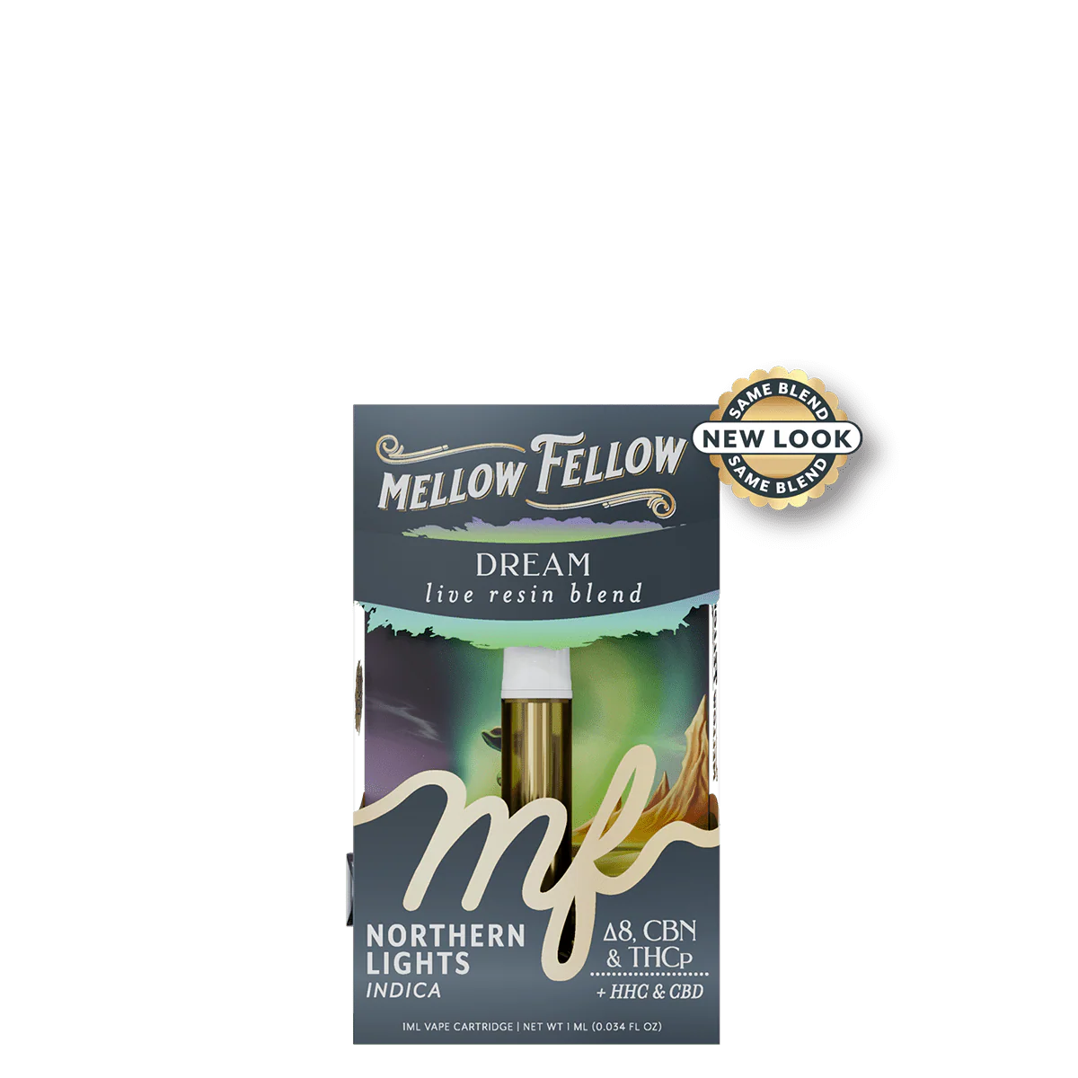MELLOW FELLOW DREAM LIVE RESIN BLEND: D8 + CBN + THCP+ HHC + CBD - NORTHERN LIGHTS