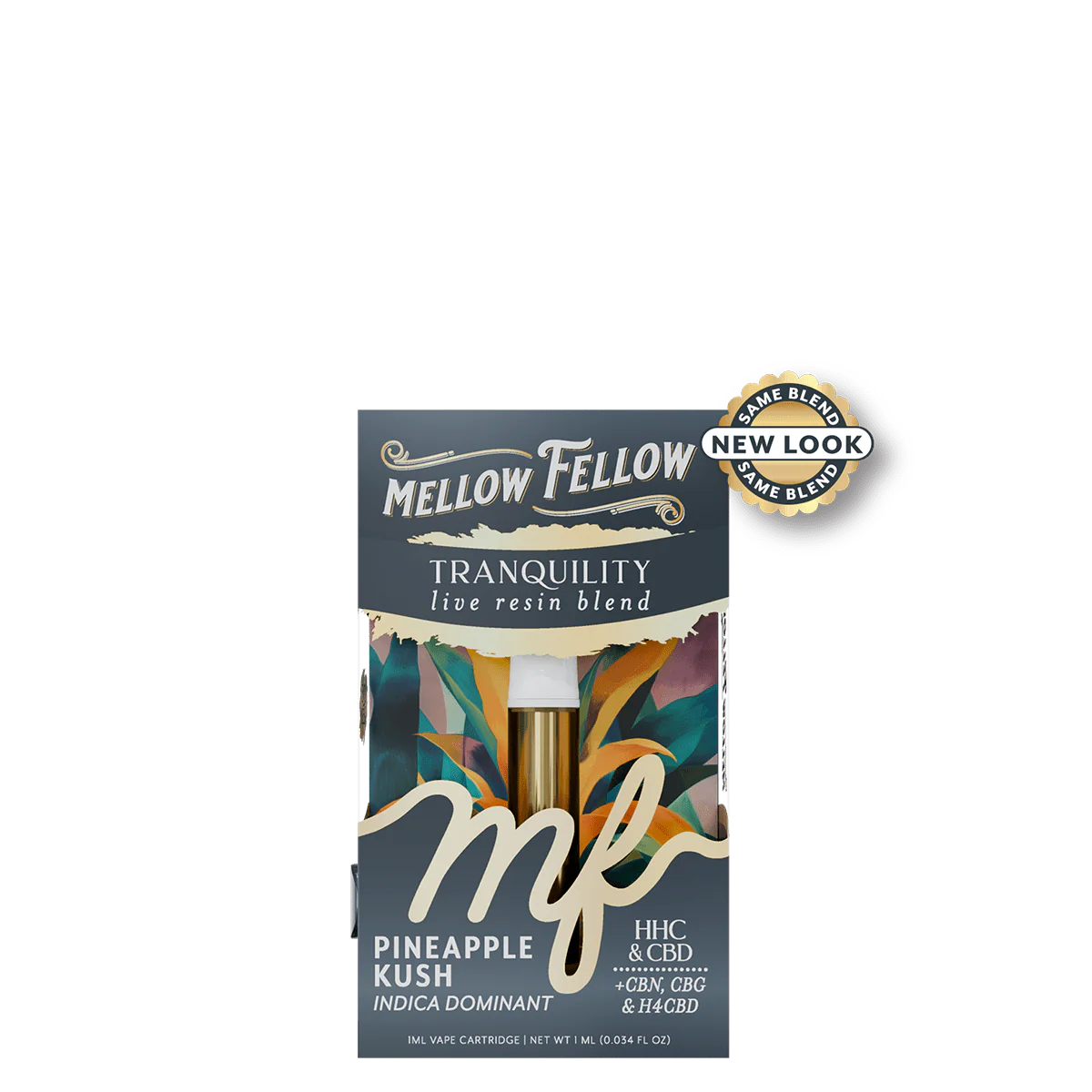 MELLOW FELLOW TRANQUILITY LIVE RESIN BLEND: HHC+ CBD + CBN + CBG + H4CBD - PINEAPPLE RUSH