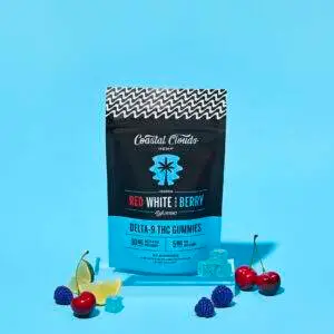 Coastal Clouds Delta 9 Red, White, and Berry Gummies