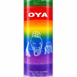 Oya multicolor Orisha candle