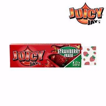 0004659 juicy jays 1 14 size strawberry flavored rolling papers 360