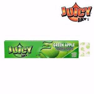 0004675 juicy jays king size green apple flavored rolling papers 360