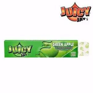 0004675 juicy jays king size green apple flavored rolling papers 360