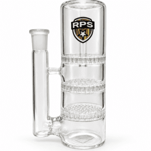 RPS triple honeycomb clear glass water pipe