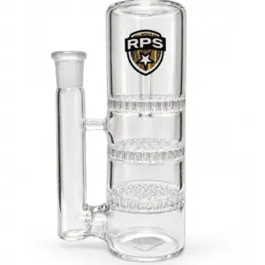 RPS triple honeycomb clear glass water pipe