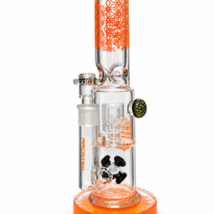 Arcatek orange geometric glass water pipe