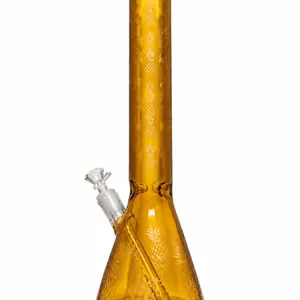 Amber pineapple beaker glass water pipe