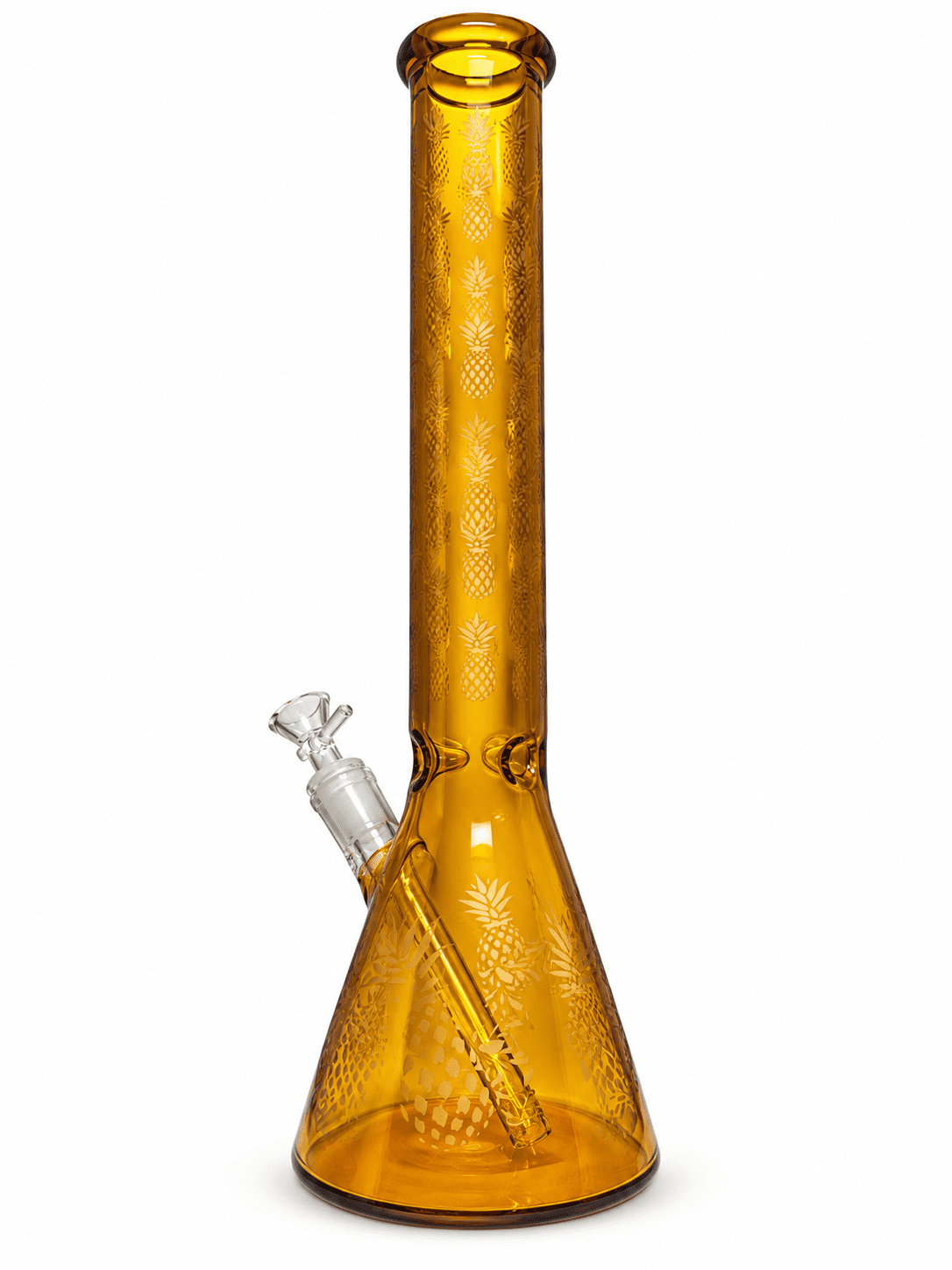 Amber pineapple beaker glass water pipe