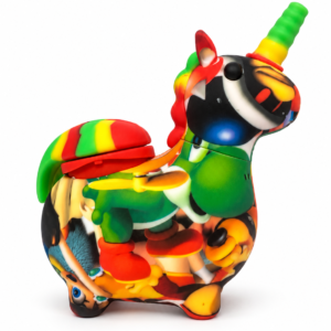 Multicolor patterned unicorn water pipe